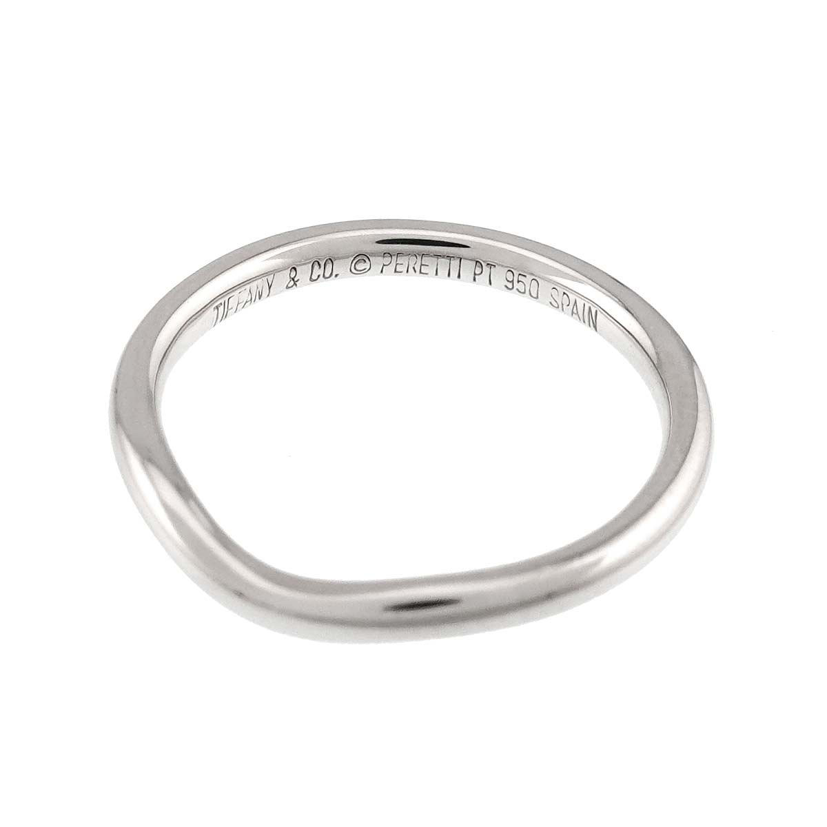 Curved Band Ring Platinum size4.5(US)