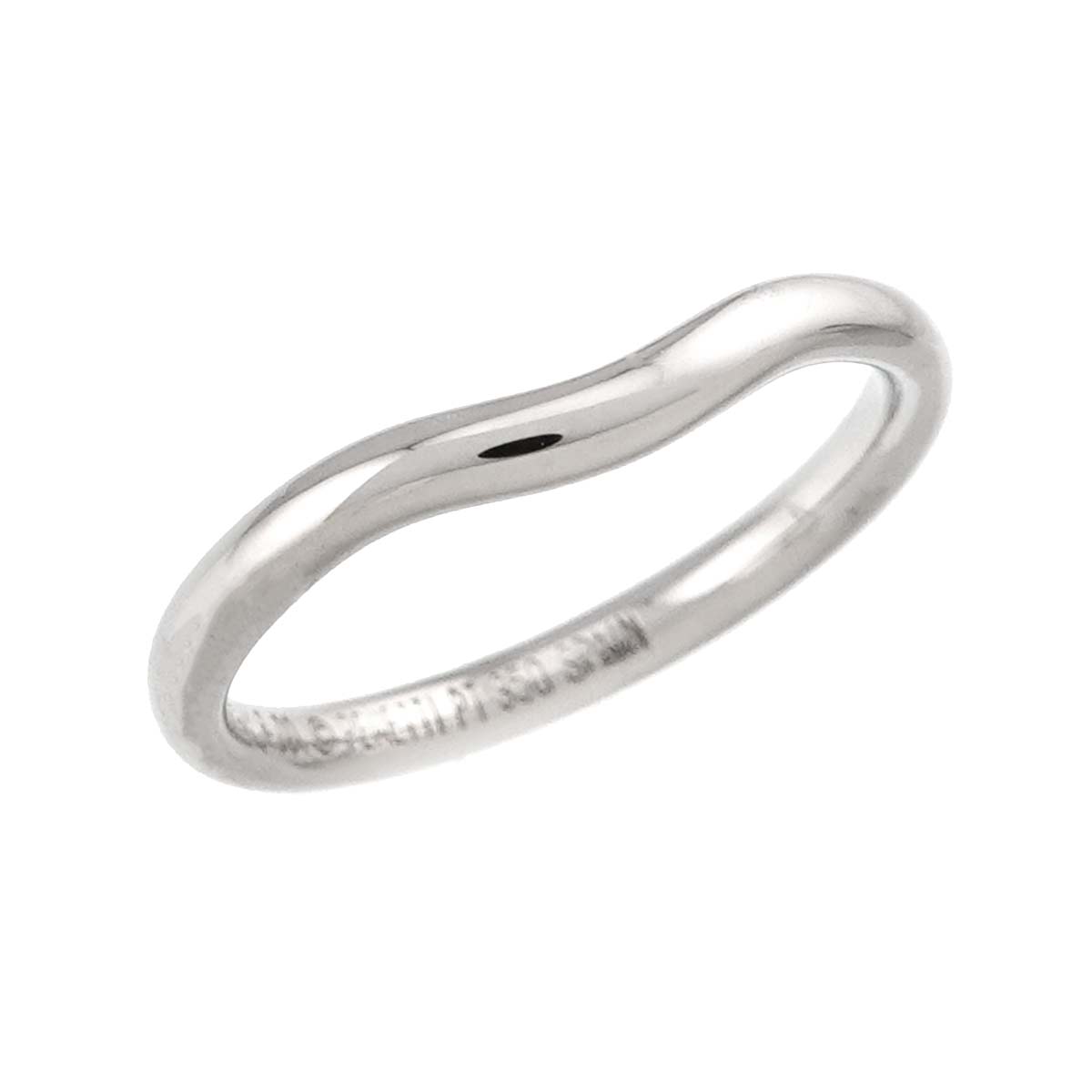 Curved Band Ring Platinum size4.5(US)