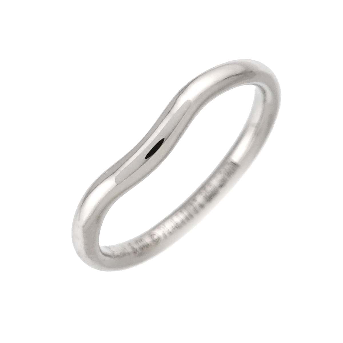 Curved Band Ring Platinum size4.5(US)