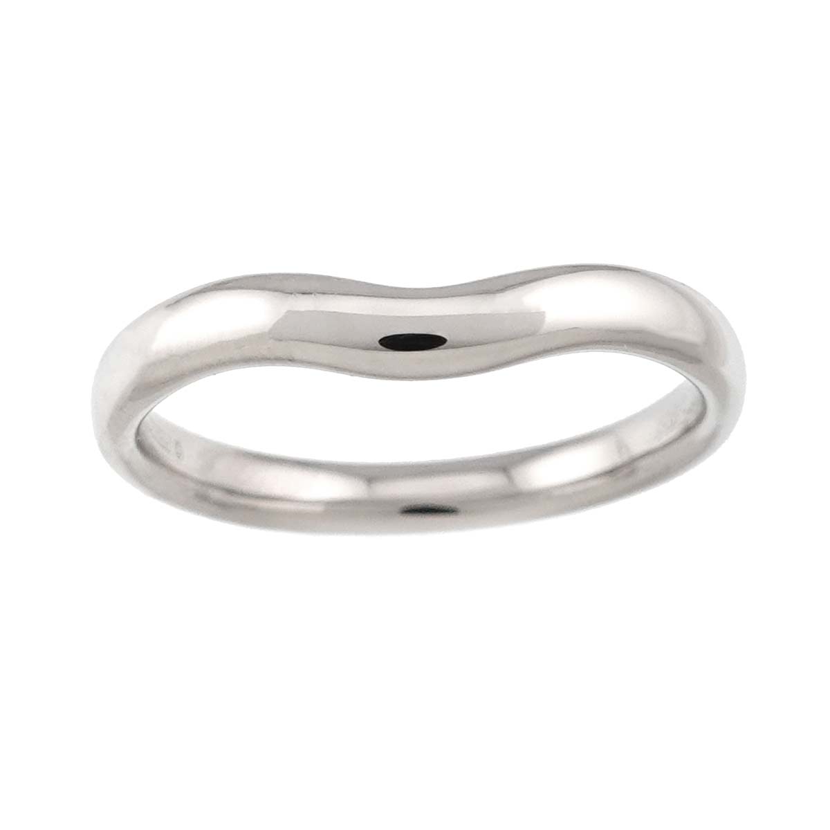 Wide Curved Band Ring Pt Platinum size7.5(US)