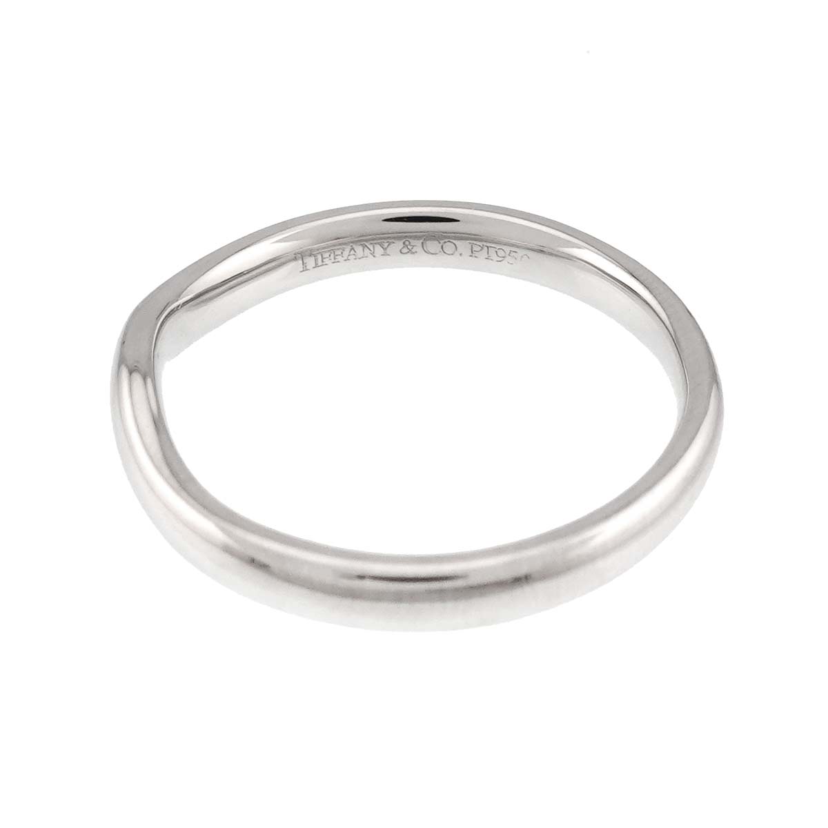 Wide Curved Band Ring Pt Platinum size7.5(US)