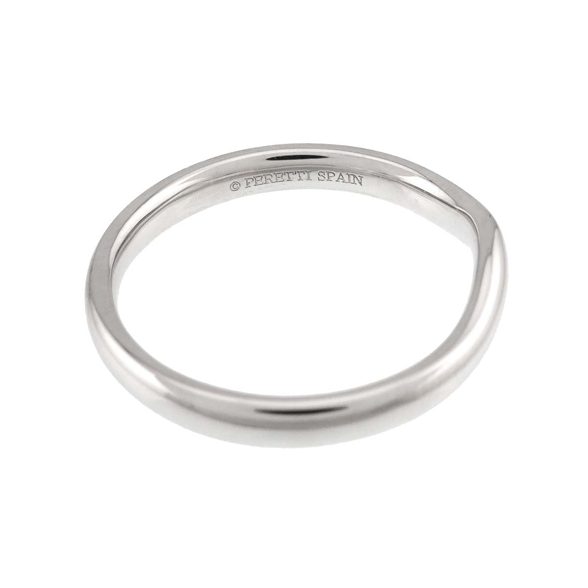 Wide Curved Band Ring Pt Platinum size7.5(US)