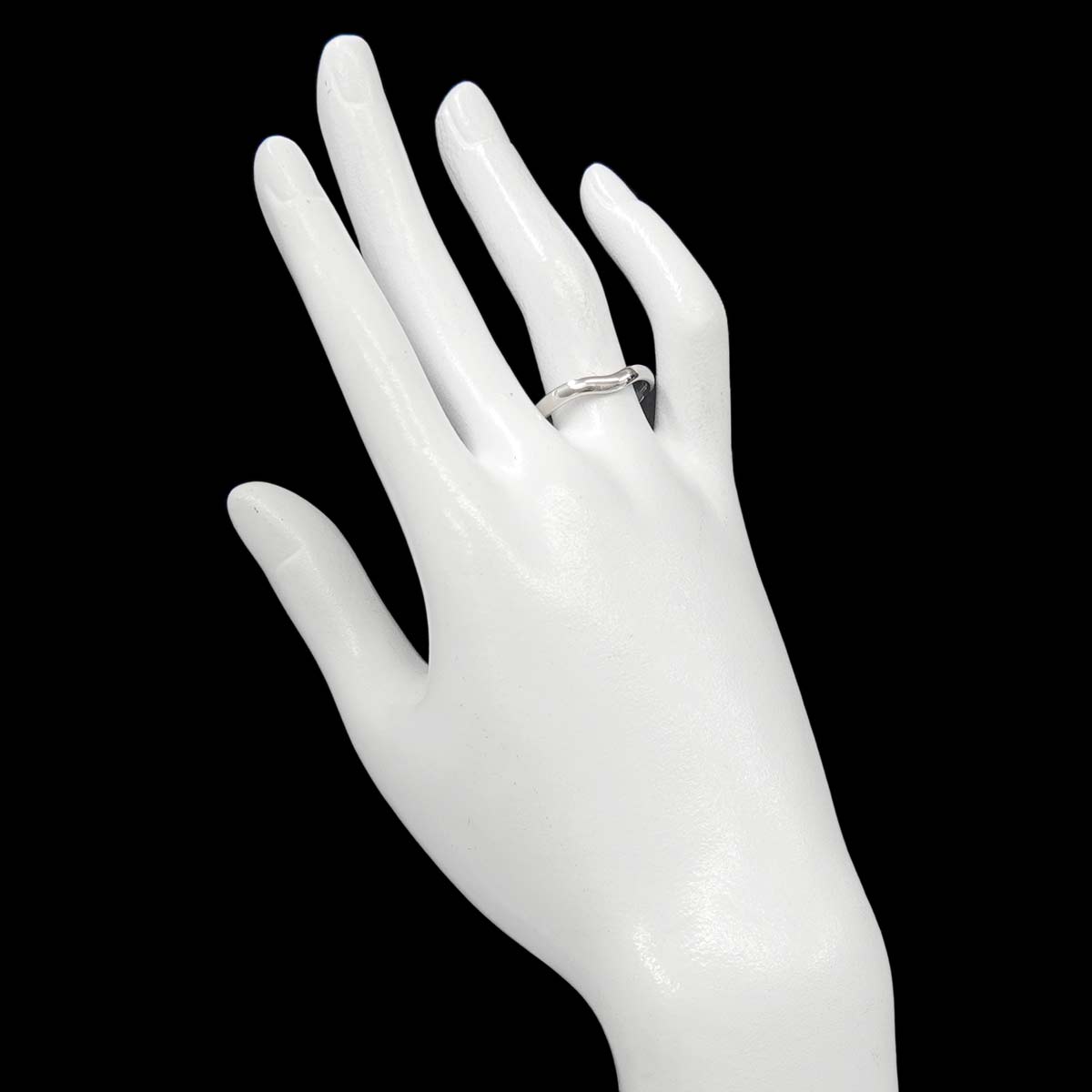 Wide Curved Band Ring Pt Platinum size7.5(US)