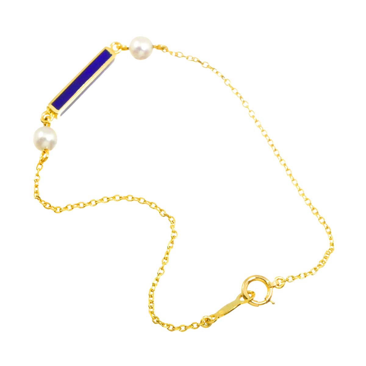 Baby Pearl 4.2mm Enamel Bracelet 18K YG 750