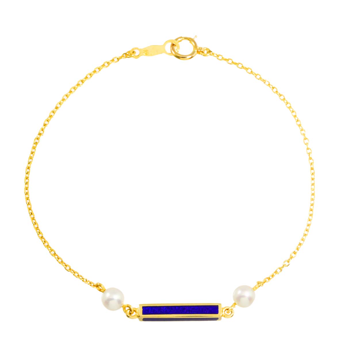 Baby Pearl 4.2mm Enamel Bracelet 18K YG 750