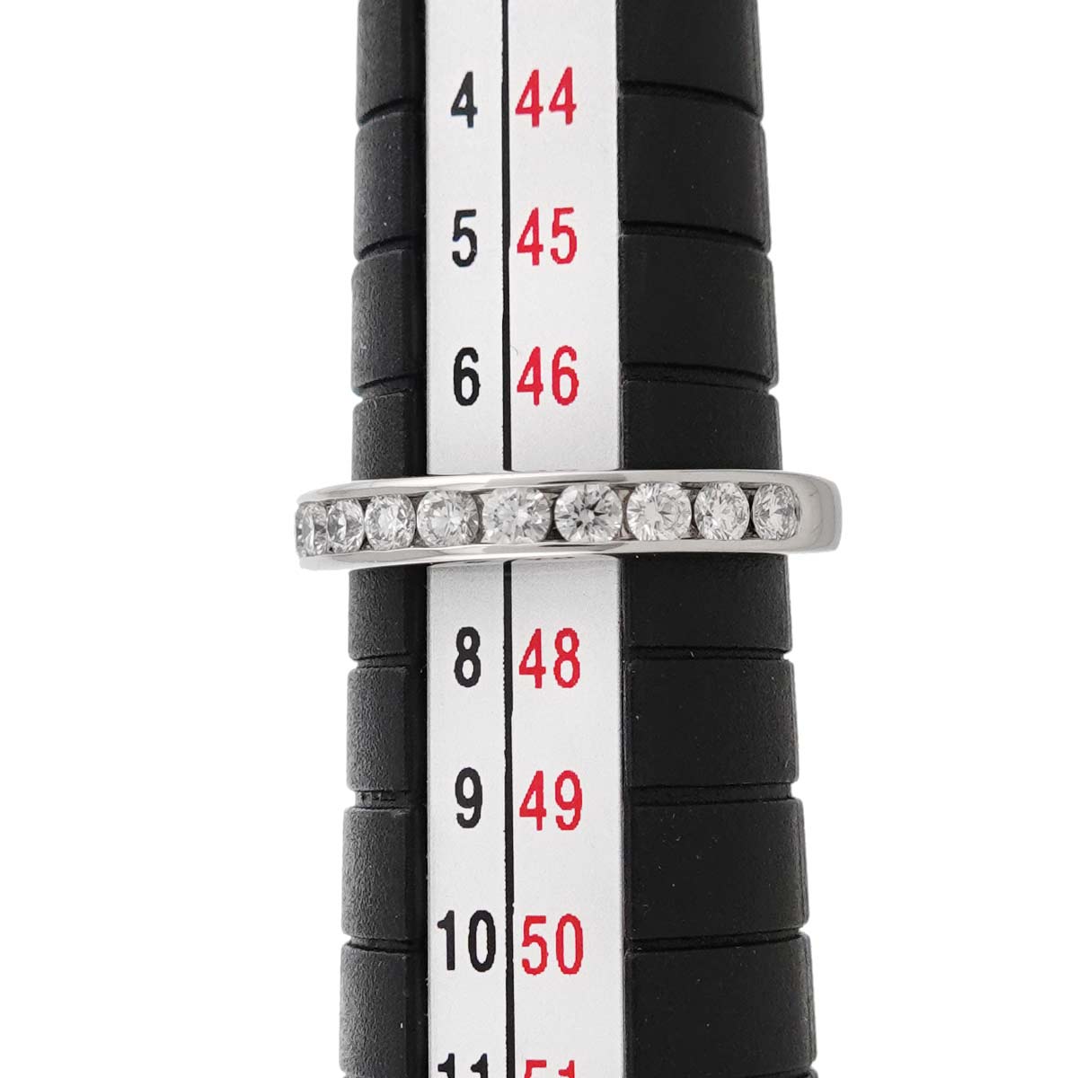 Half Diamond band Ring Platinum Size4(US)