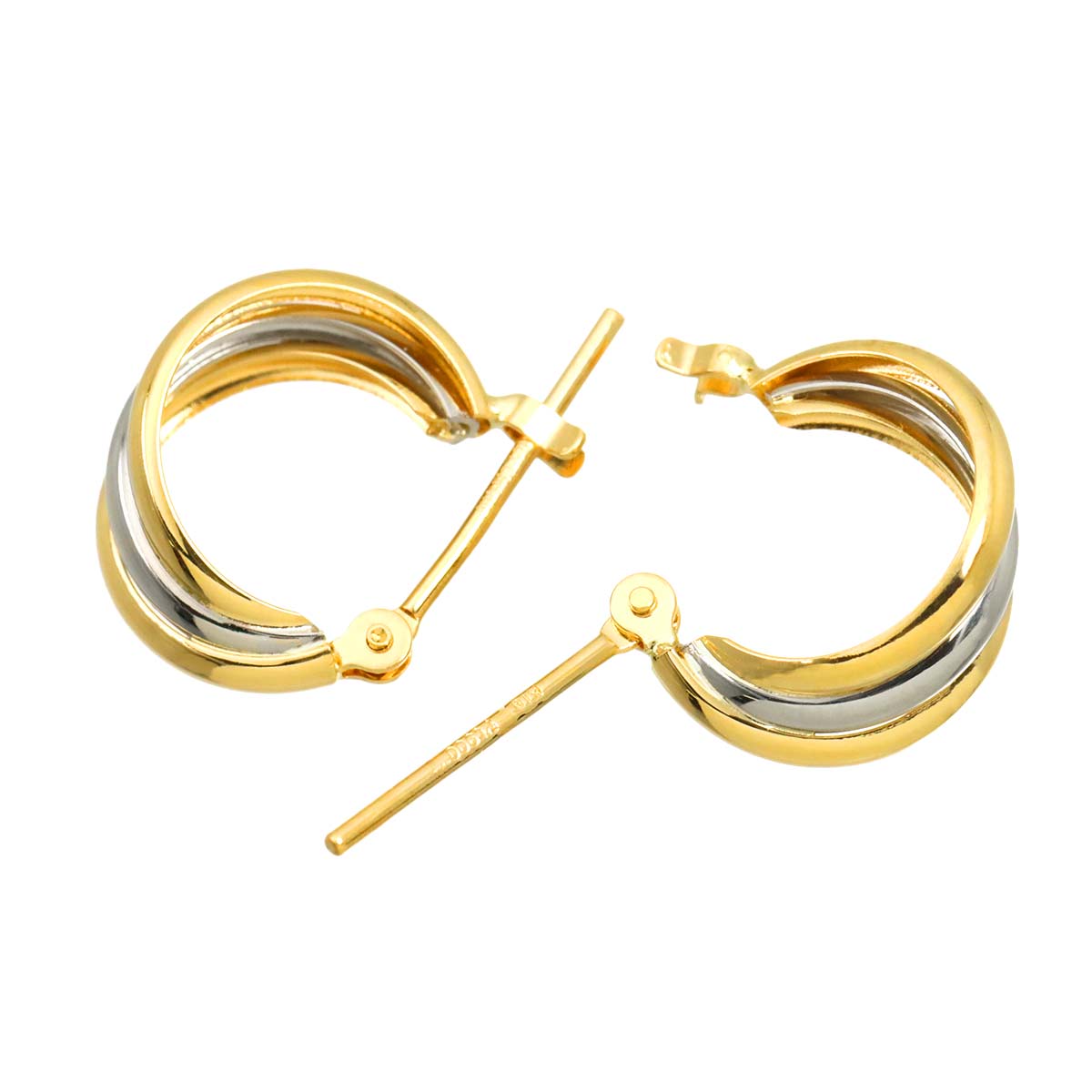 Earrings Pierced 18K K18 YG 750 Pt