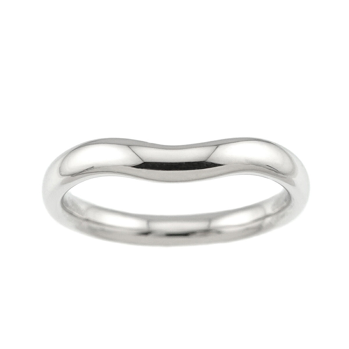 Wide Curved Band Ring Pt Platinum size7.25-7.5(US)