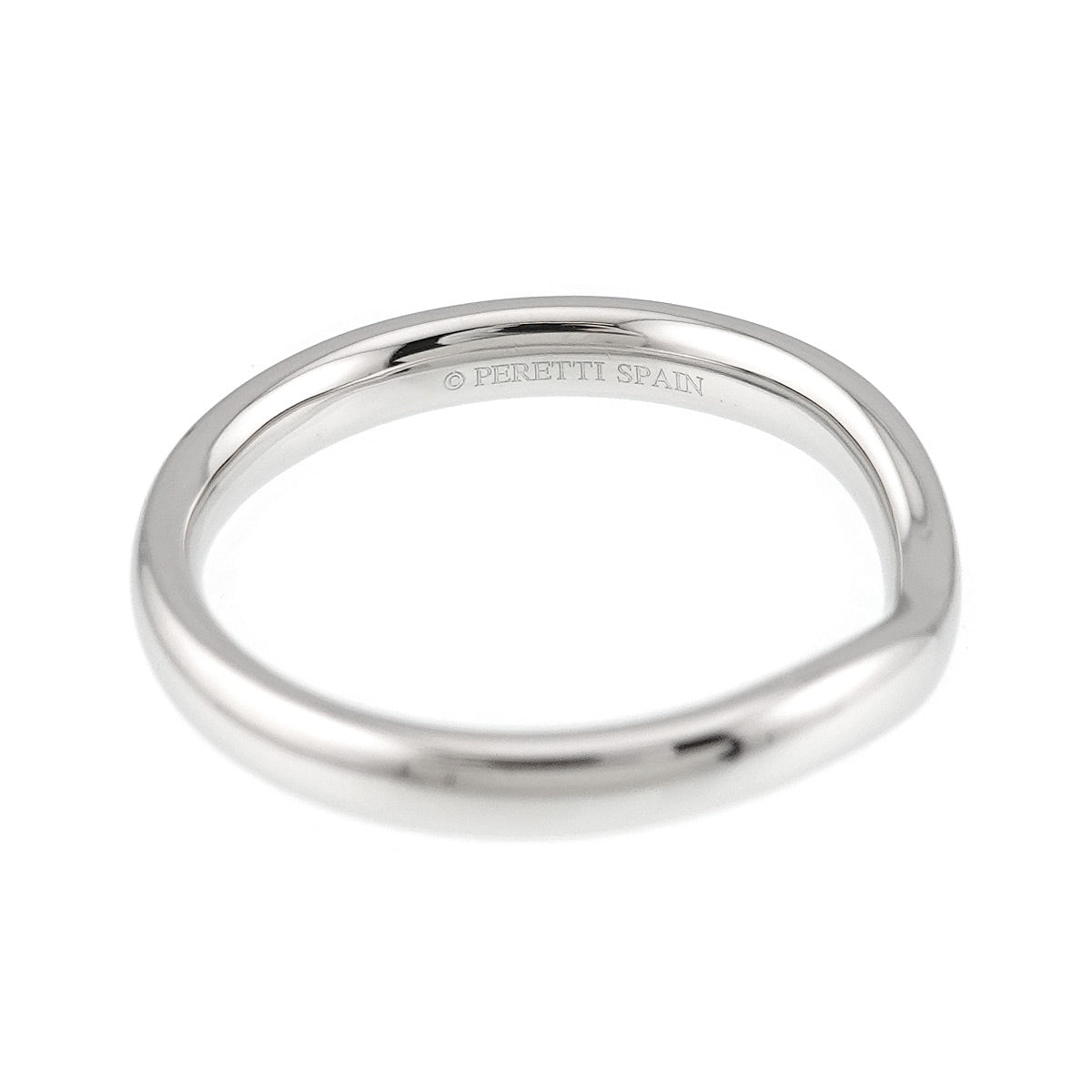 Wide Curved Band Ring Pt Platinum size7.25-7.5(US)