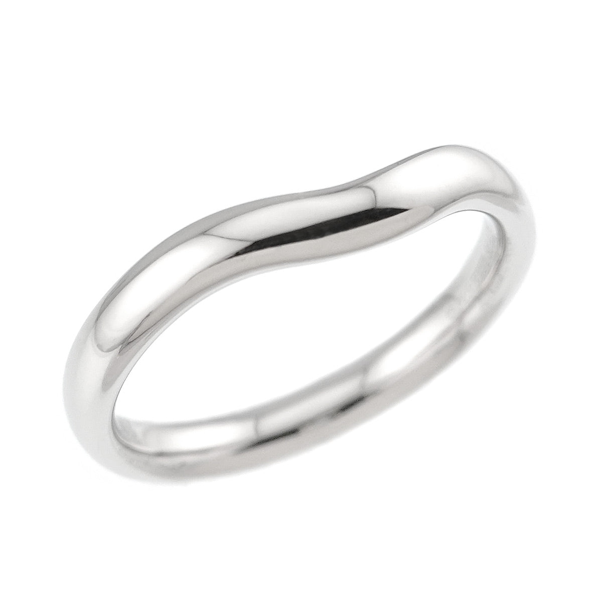 Wide Curved Band Ring Pt Platinum size7.25-7.5(US)