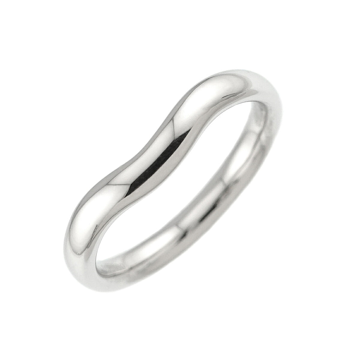 Wide Curved Band Ring Pt Platinum size7.25-7.5(US)