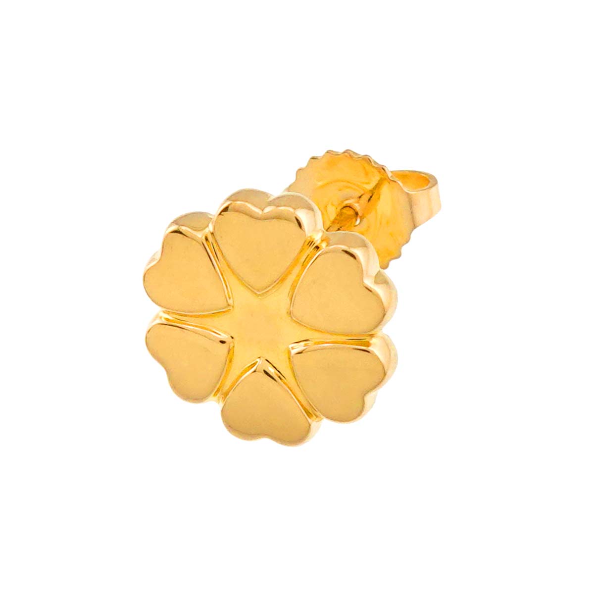 Heart Earring Pierced 18K YG 750 One Piece only