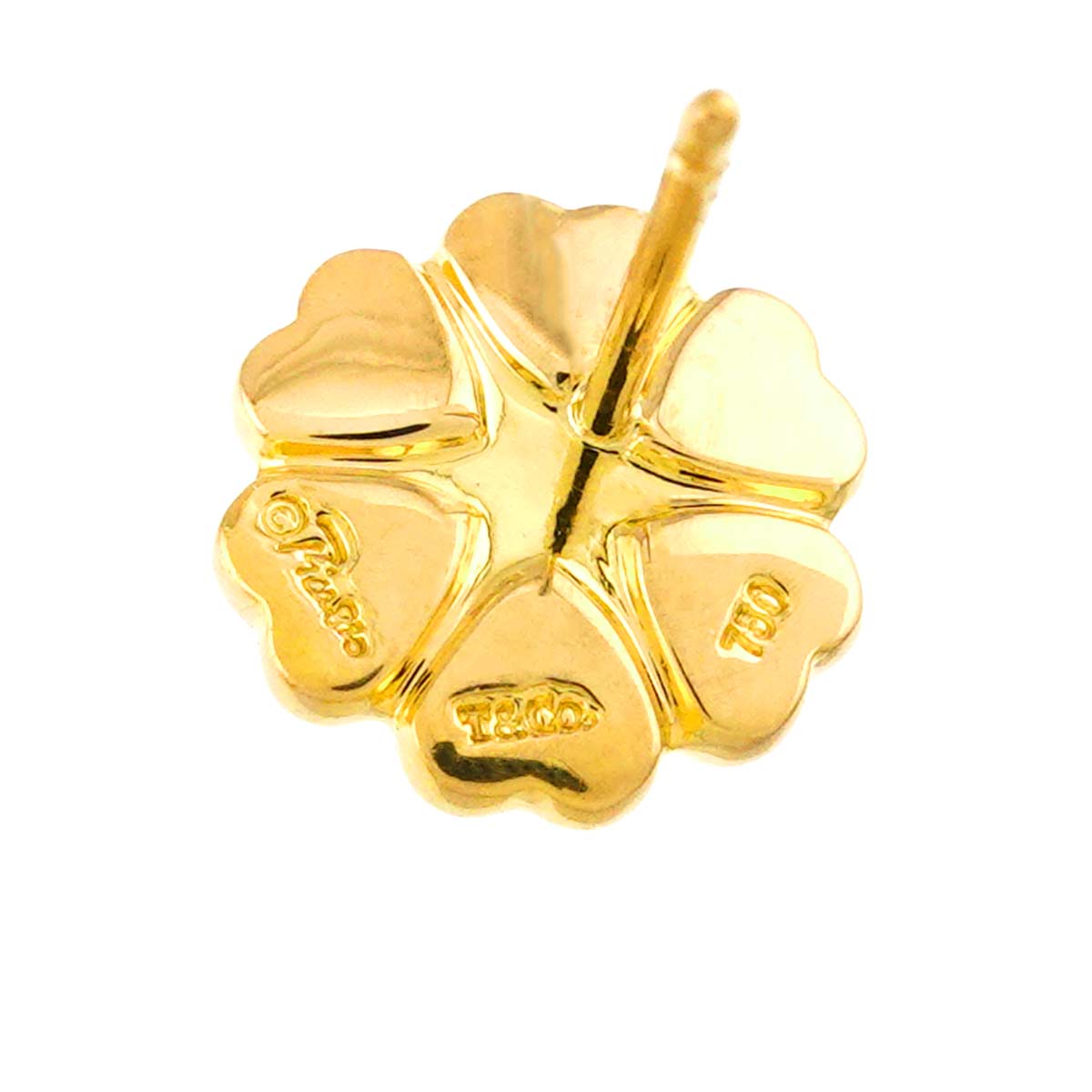 Heart Earring Pierced 18K YG 750 One Piece only