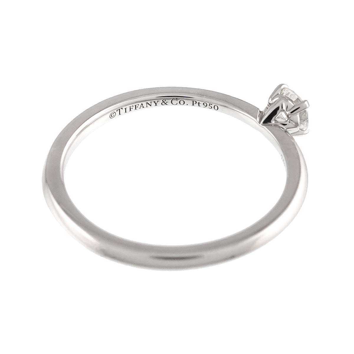 True Diamond 0.22ct I/VS2/3EX Ring Pt Size5.75-6(US)