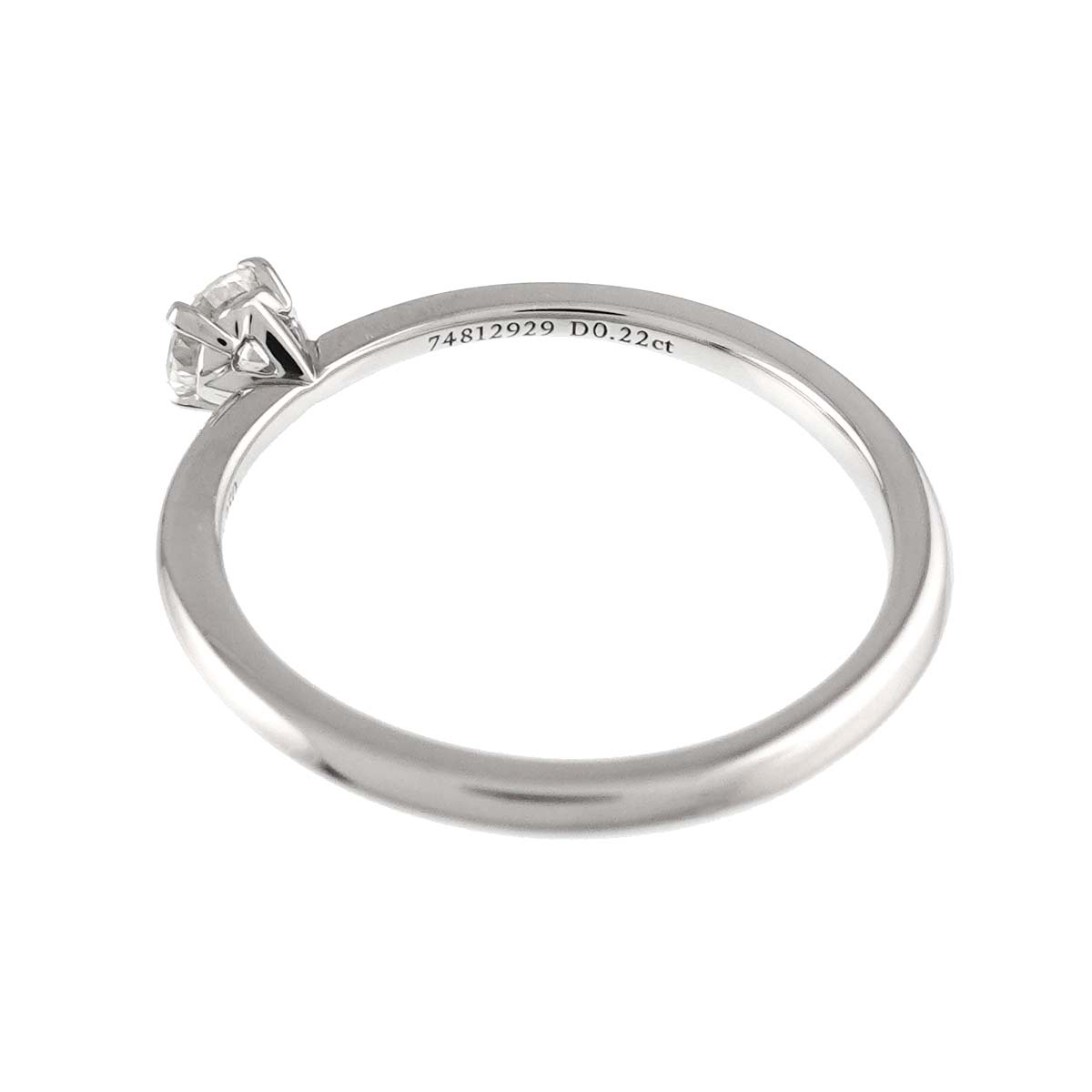 True Diamond 0.22ct I/VS2/3EX Ring Pt Size5.75-6(US)