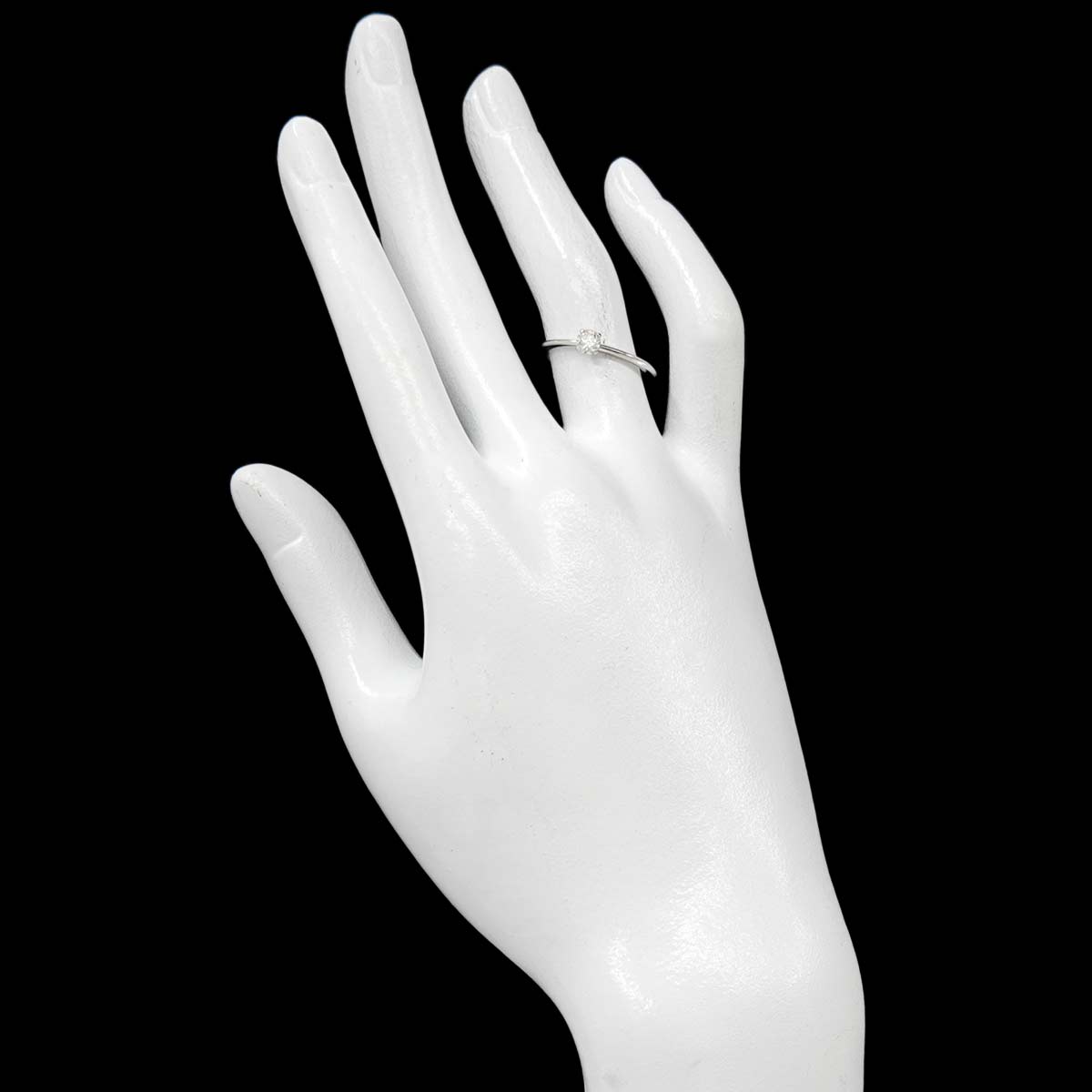 True Diamond 0.22ct I/VS2/3EX Ring Pt Size5.75-6(US)
