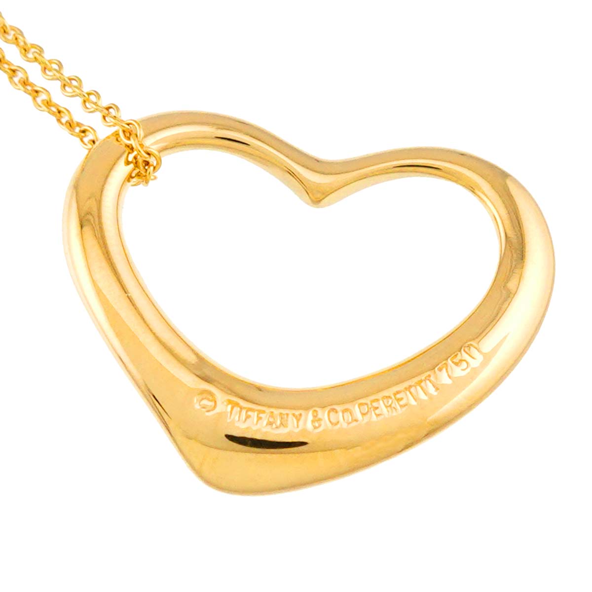 Open Heart Necklace 18K Yellow Gold 750