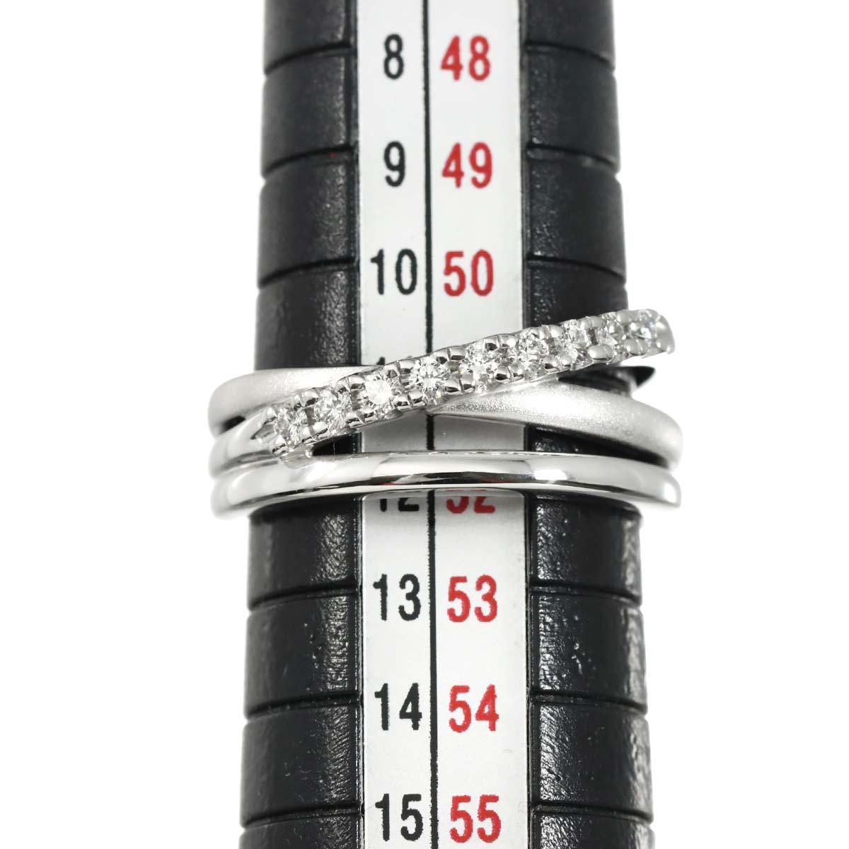 Diamond 0.15ct Ring 18K White Gold 750 Size5.5-5.75(US)
