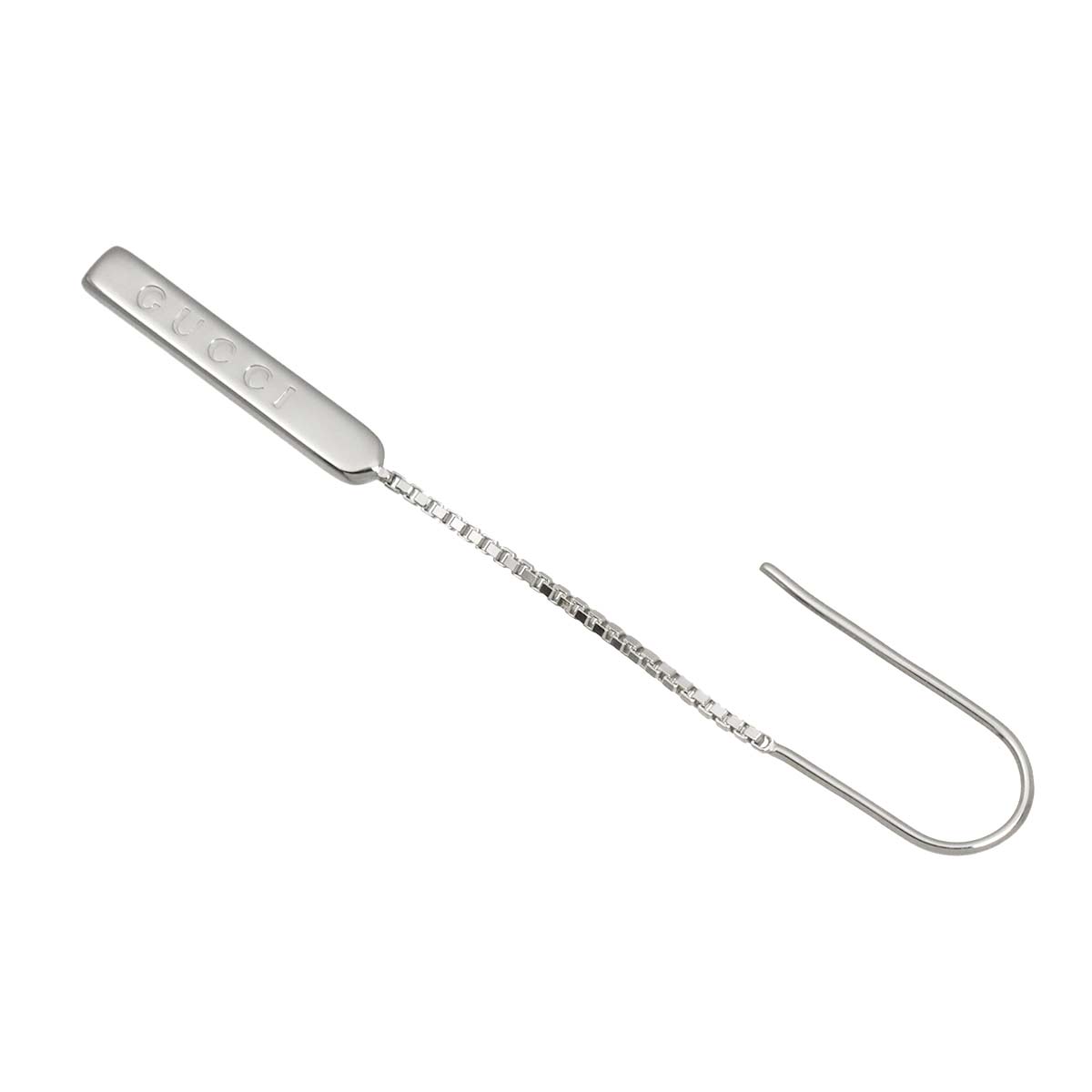 Lariat Earring Pierced 18K White Gold 750 One Piece only