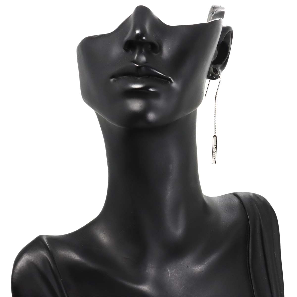 Lariat Earring Pierced 18K White Gold 750 One Piece only