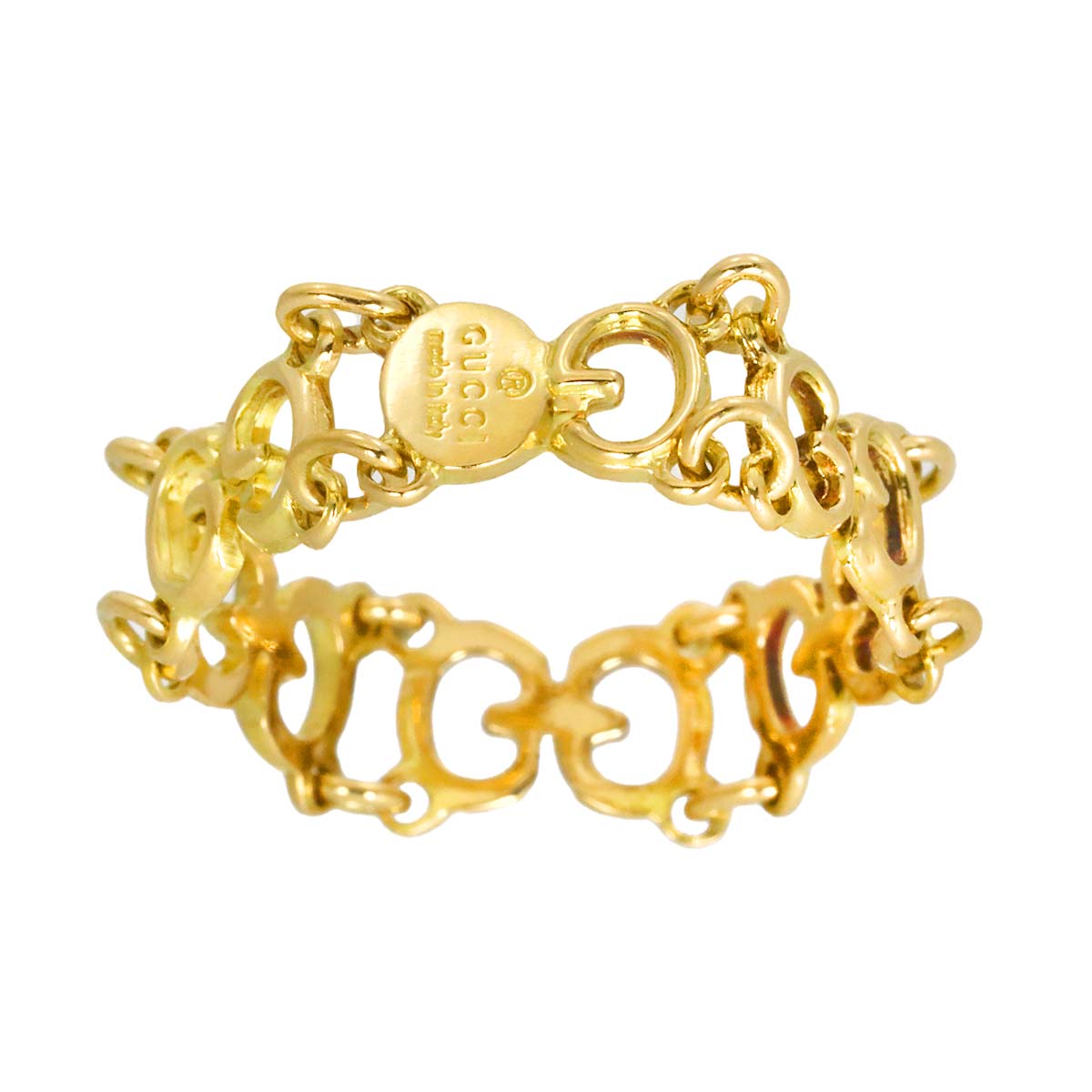 GG Logo Ring 18K Yellow Gold 750 Size5.5-5.75(US)