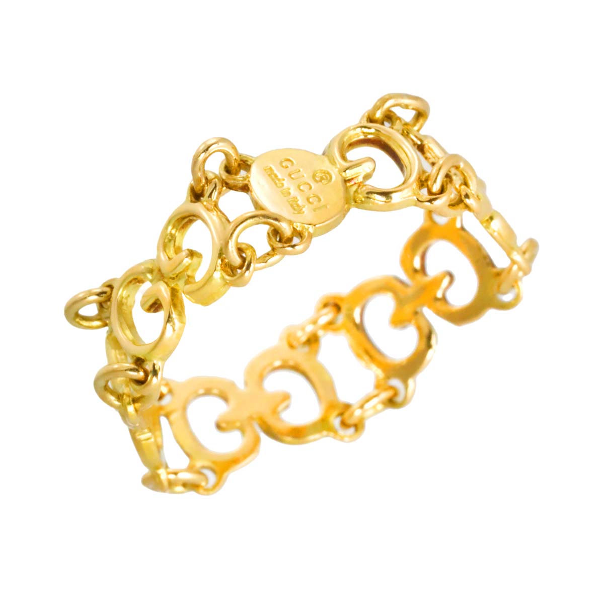 GG Logo Ring 18K Yellow Gold 750 Size5.5-5.75(US)