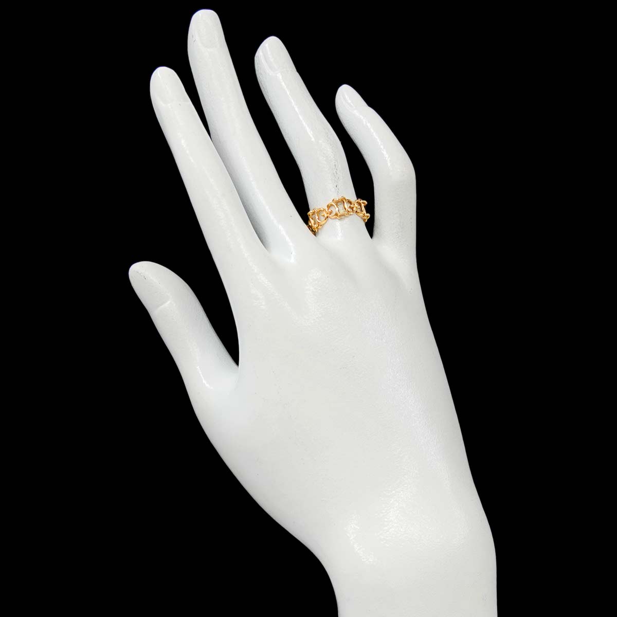 GG Logo Ring 18K Yellow Gold 750 Size5.5-5.75(US)