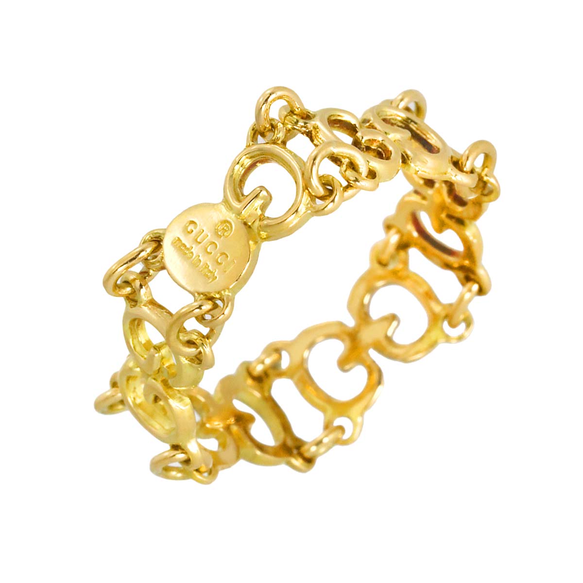 GG Logo Ring 18K Yellow Gold 750 Size5.5-5.75(US)