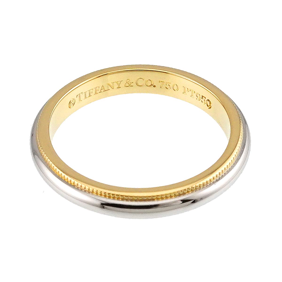 Milgrain Band Ring 18K YG 750 Pt Size7.25-7.5(US)