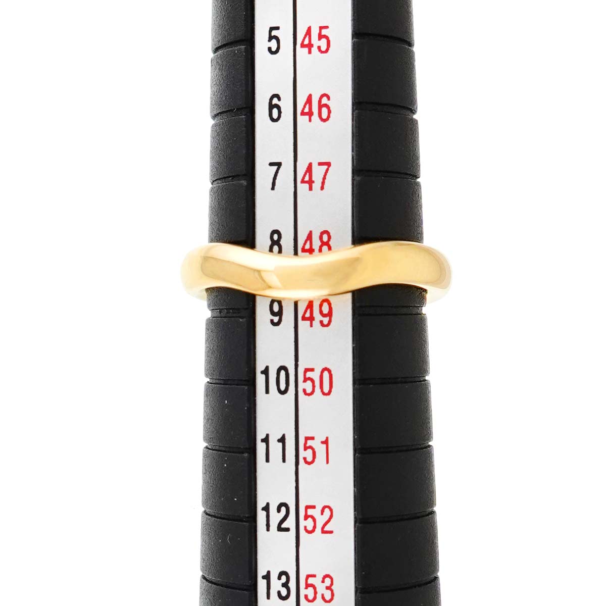 Wide Curved Band Ring 18K Yellow Gold size4.5(US)