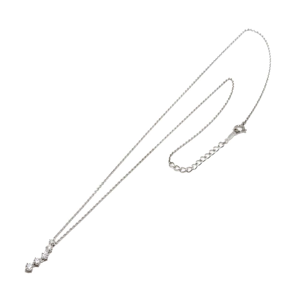 Diamond 0.29ct Necklace 18K White Gold 750