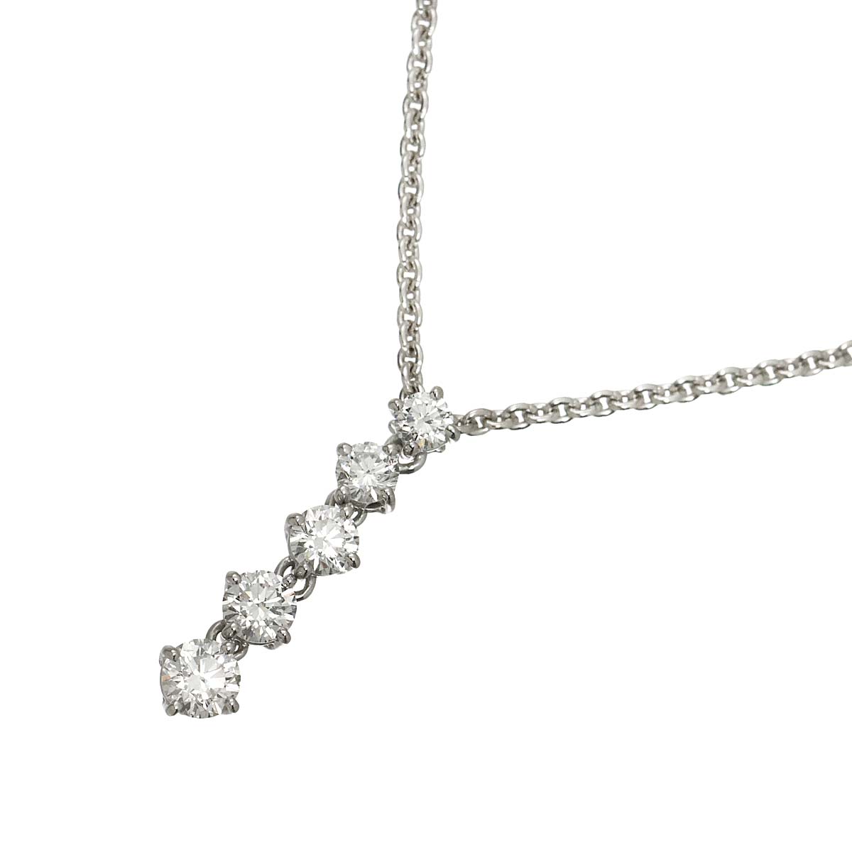 Diamond 0.29ct Necklace 18K White Gold 750
