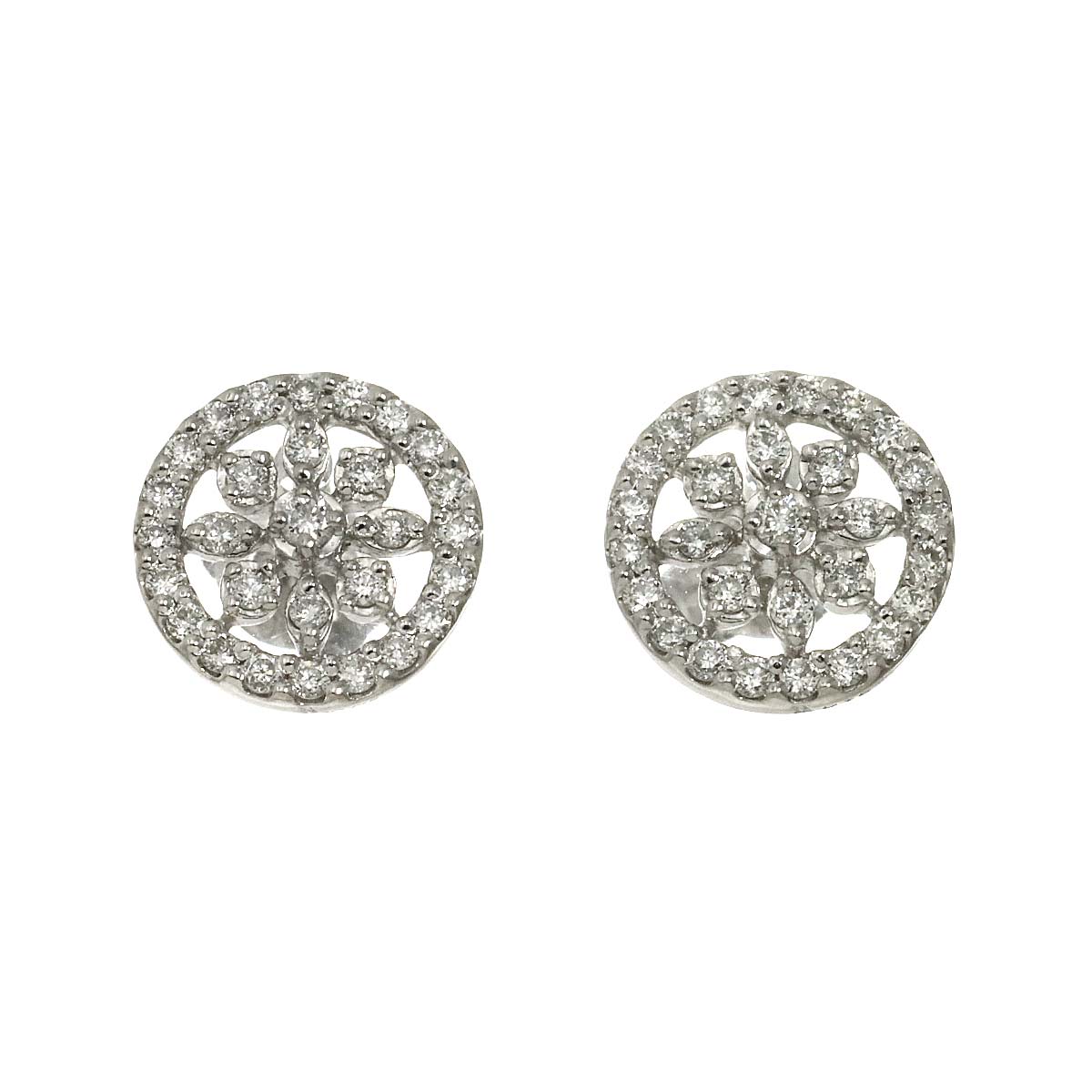 Aoyama Diamond 0.15ct/0.15ct Earrings Pierced Pt Platinum