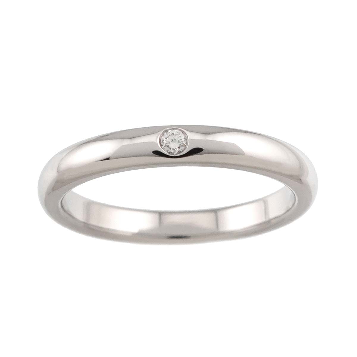 Stacking Band Ring Diamond 1P Platinum Size5.25(US)