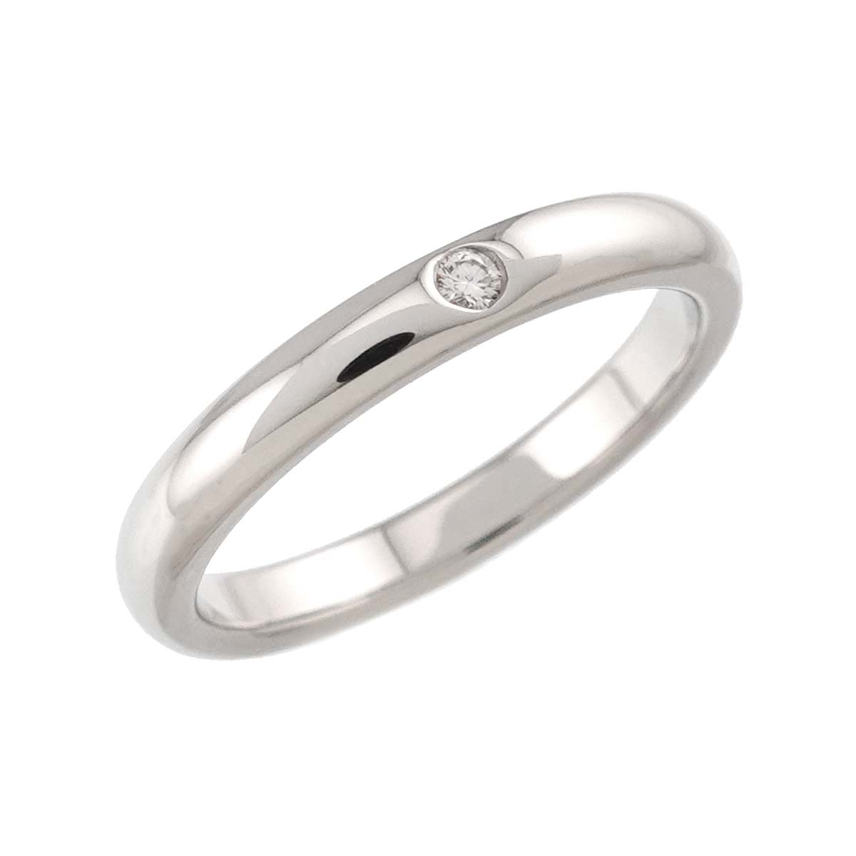 Stacking Band Ring Diamond 1P Platinum Size5.25(US)