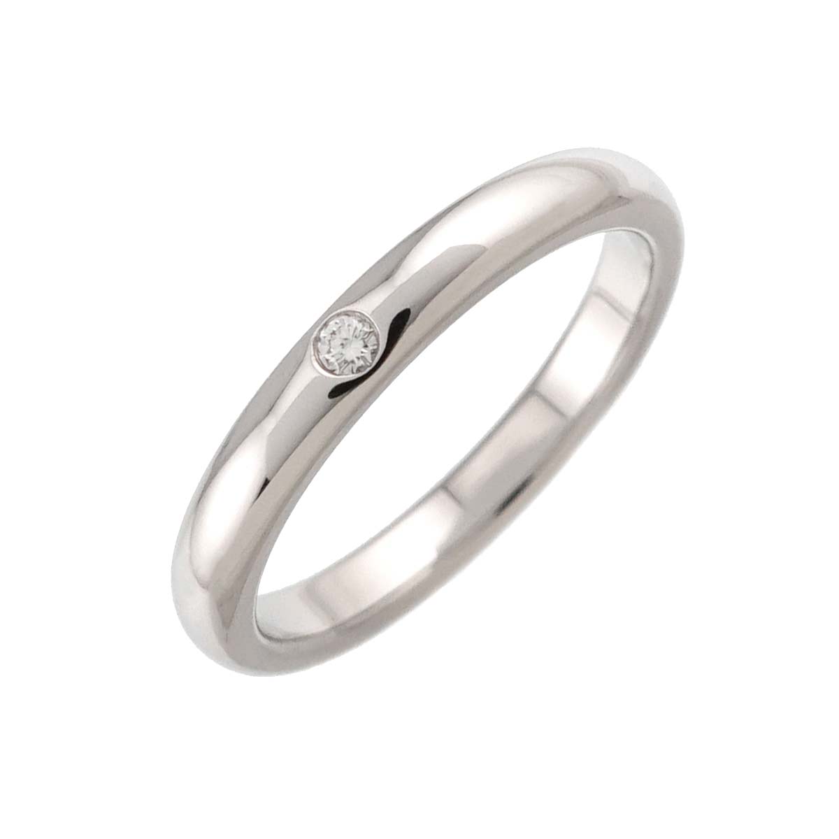 Stacking Band Ring Diamond 1P Platinum Size5.25(US)