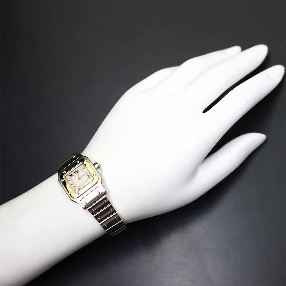 Santos Galbee W20012C4 750 YG Cream Dial Ladies Watch