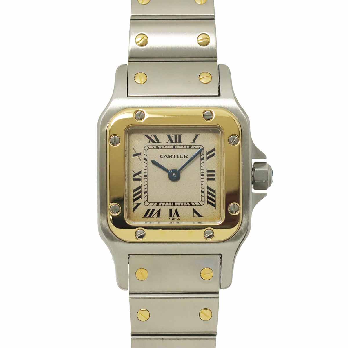 Santos Galbee W20012C4 750 YG Cream Dial Ladies Watch