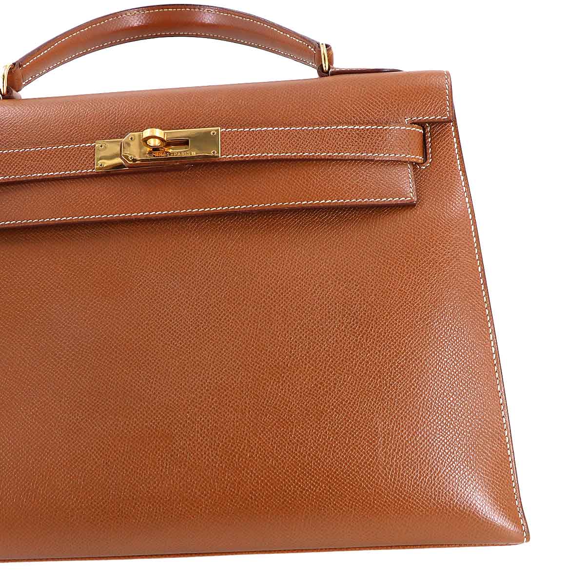 Kelly 32 2way Hand Shoulder Bag Coushevel Epsom Gold Purse