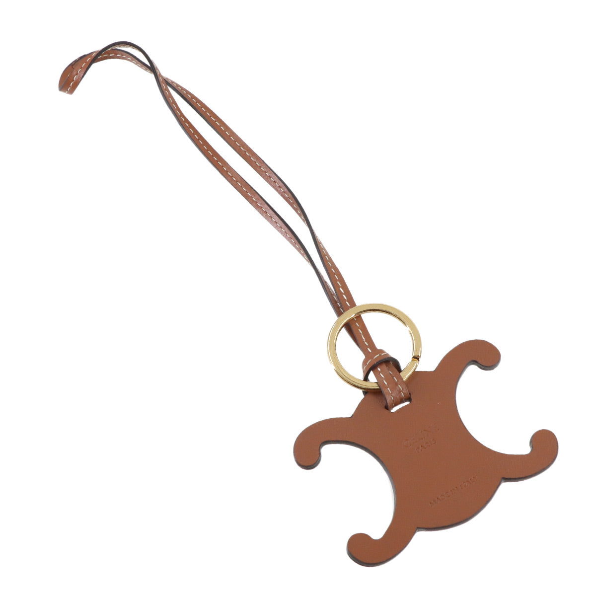 Triomphe Bag Charm Key ring Leather Tan 49I473DSD.04LU