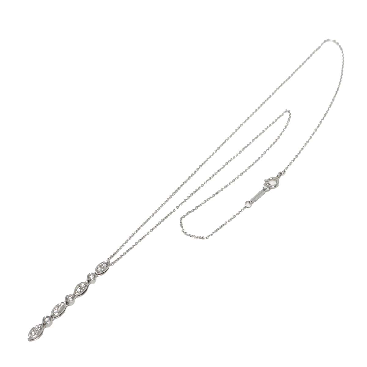 Swing Drop Diamond Necklace Platinum