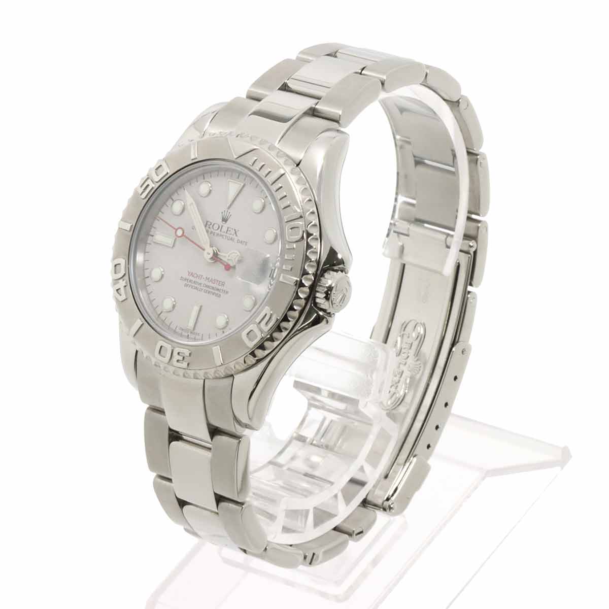 Yacht-Master Rolesium 168622 Serial A Platinum Silver Dial Boys