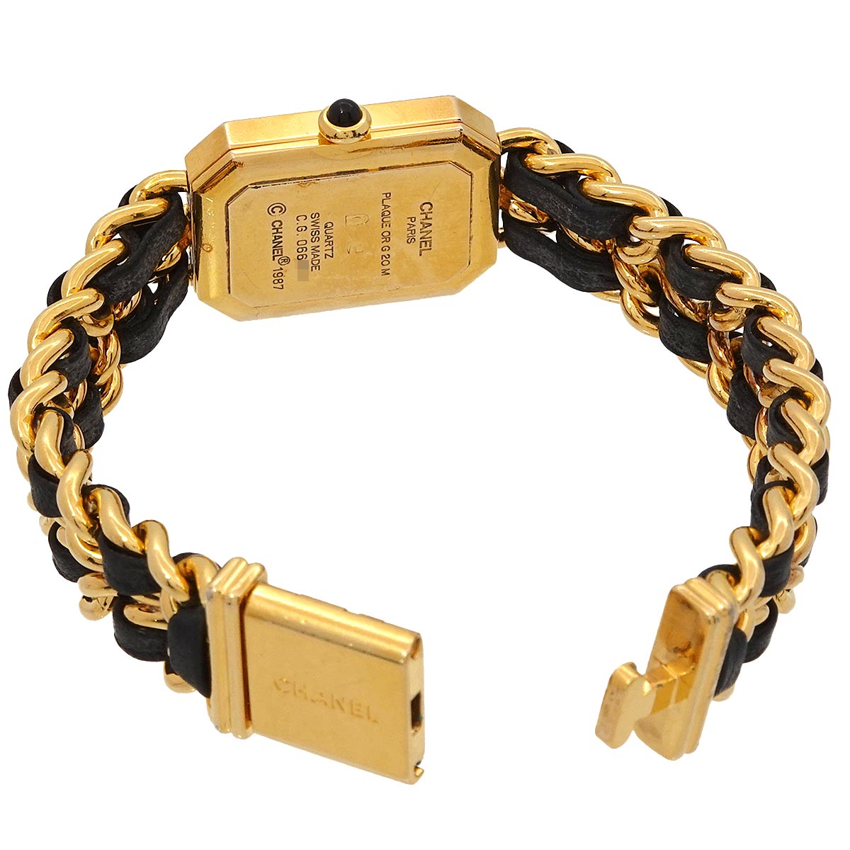 Premiere Size L H0001 Vintage Quartz Black Dial Ladies Watch