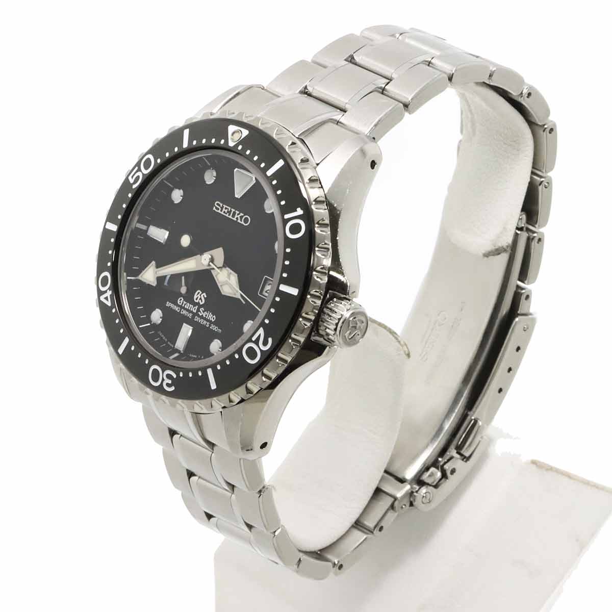 GRAND SEIKO Spring Drive Divers Watch SBGA029 Black Dial Mens