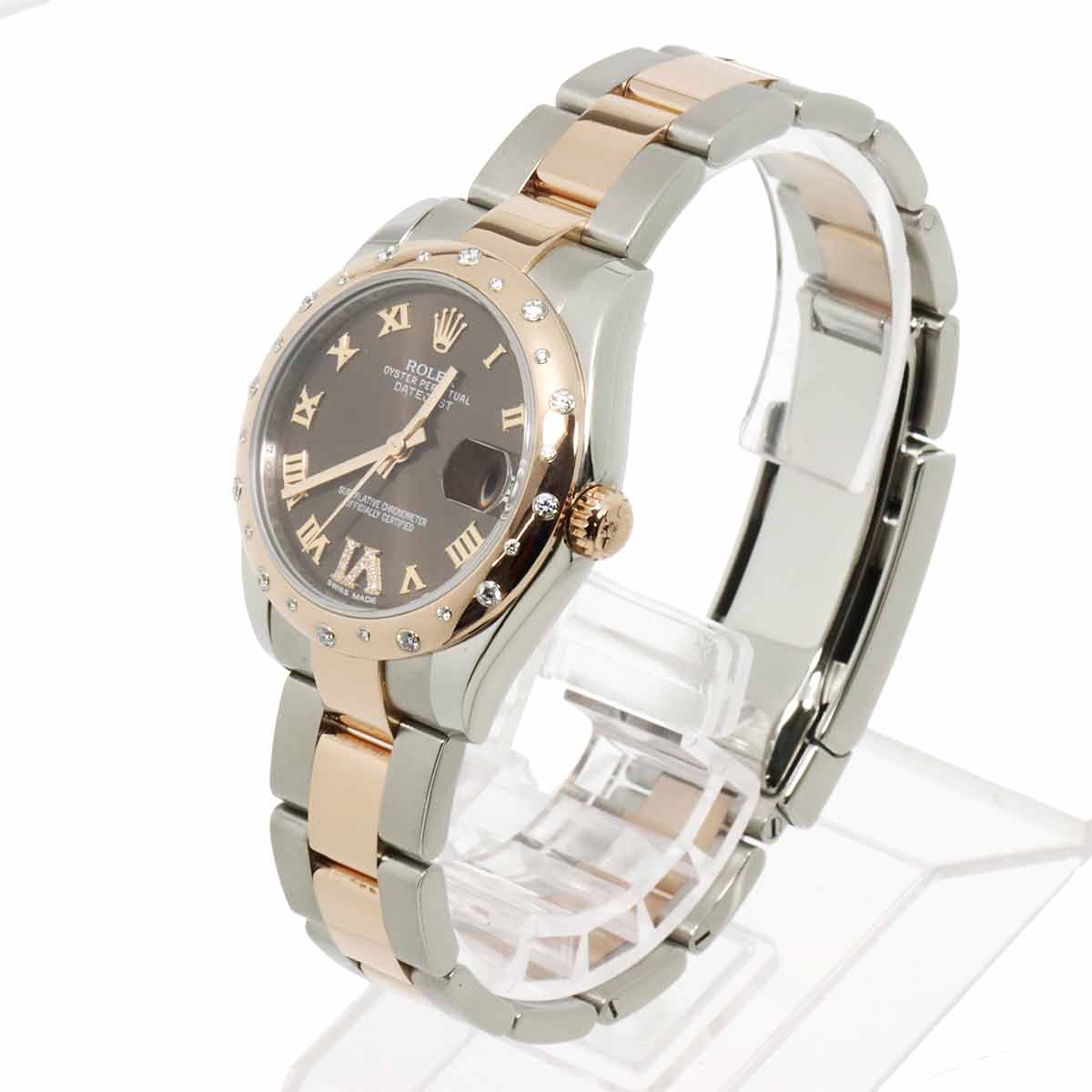 Datejust 178341 750 PG Diamond chocolate Dial Ladies Watch