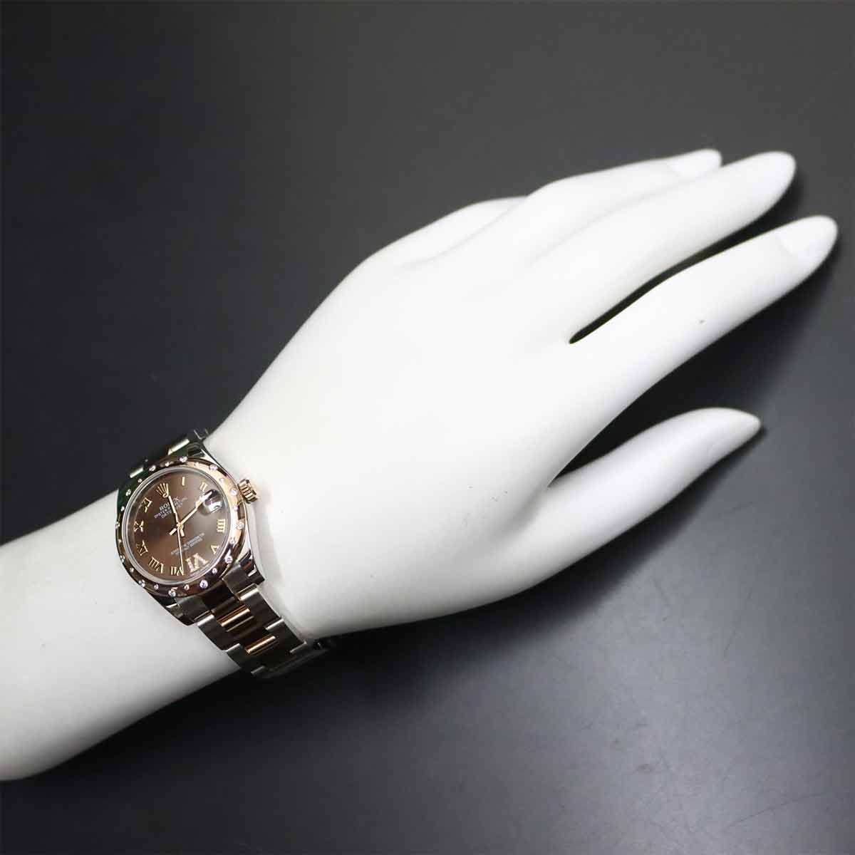 Datejust 178341 750 PG Diamond chocolate Dial Ladies Watch
