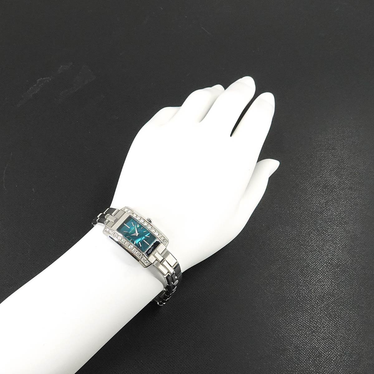 CREDOR Node GSWE935 5A70 0AY0 Diamond Bezel Green Dial Ladies