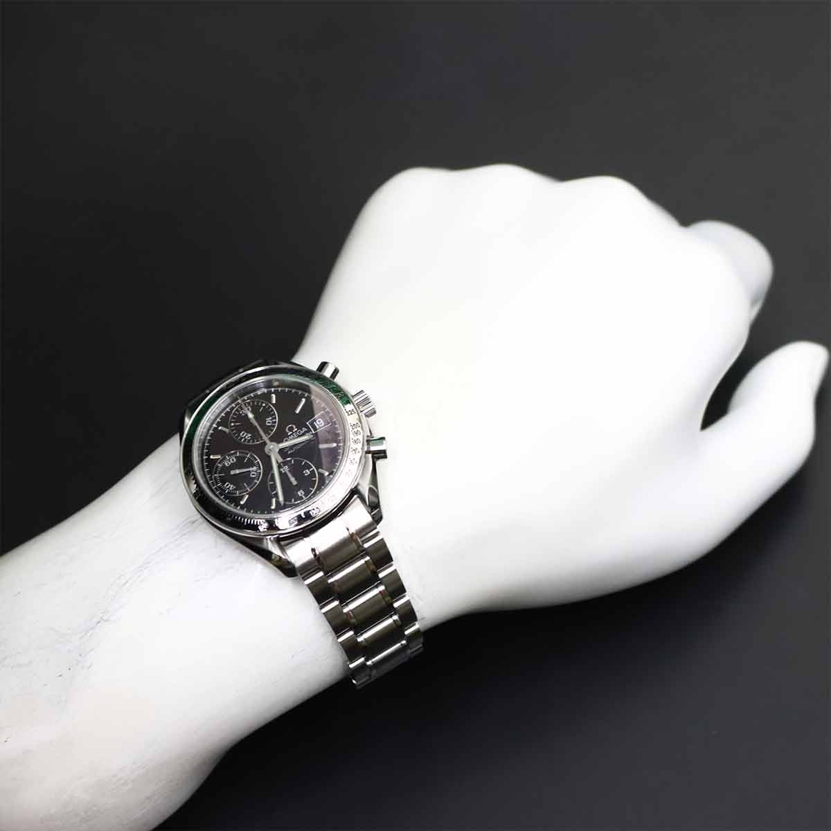 Speedmaster Date 3513 50 Chronograph Automatic Black Dial Mens