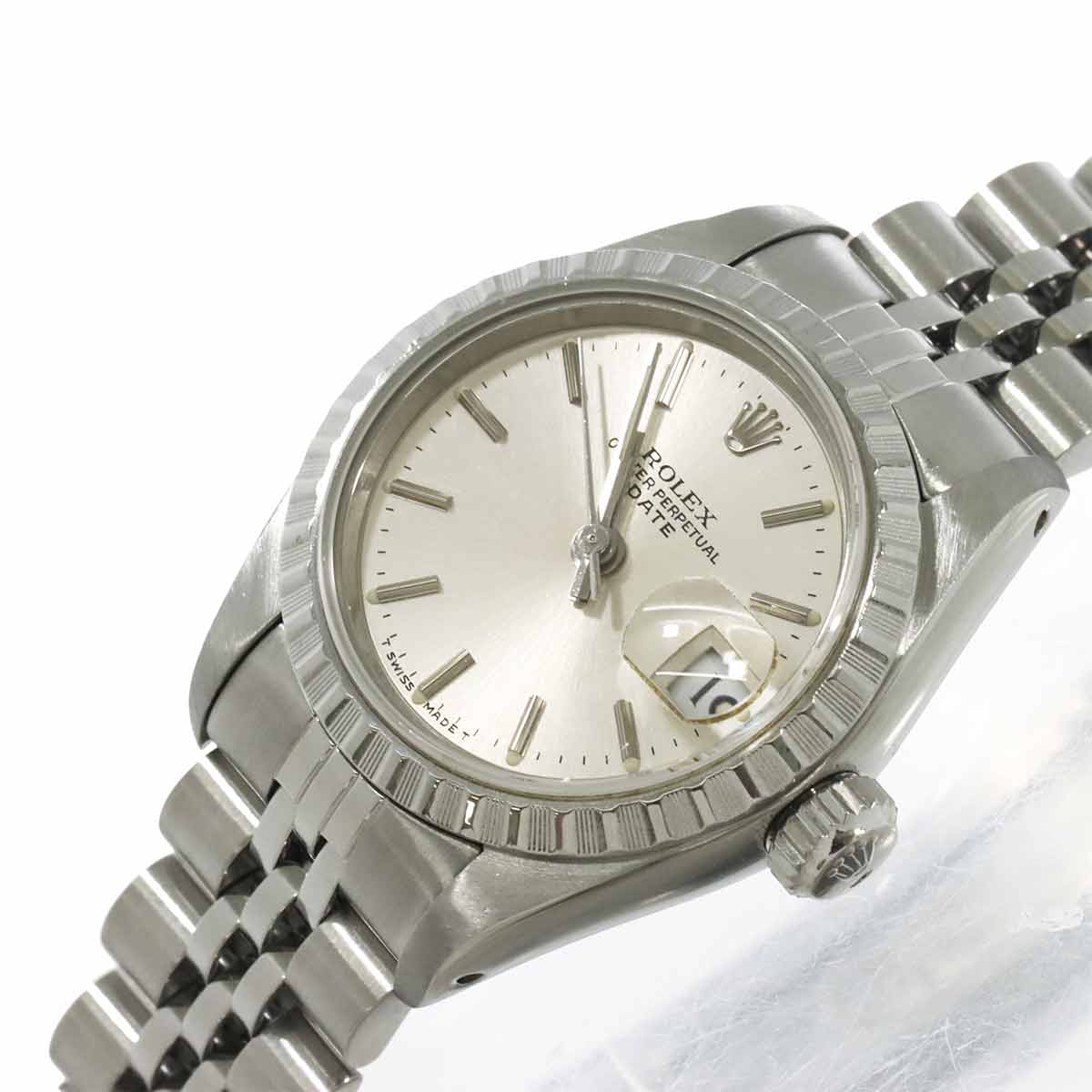 Oyster Perpetual Date 69240 Serial L Silver Dial Ladies Watch