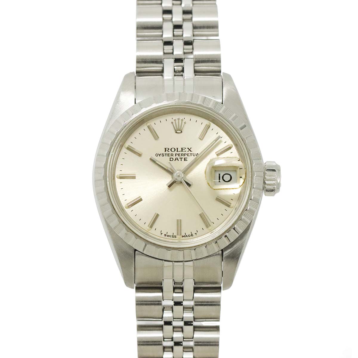 Oyster Perpetual Date 69240 Serial L Silver Dial Ladies Watch